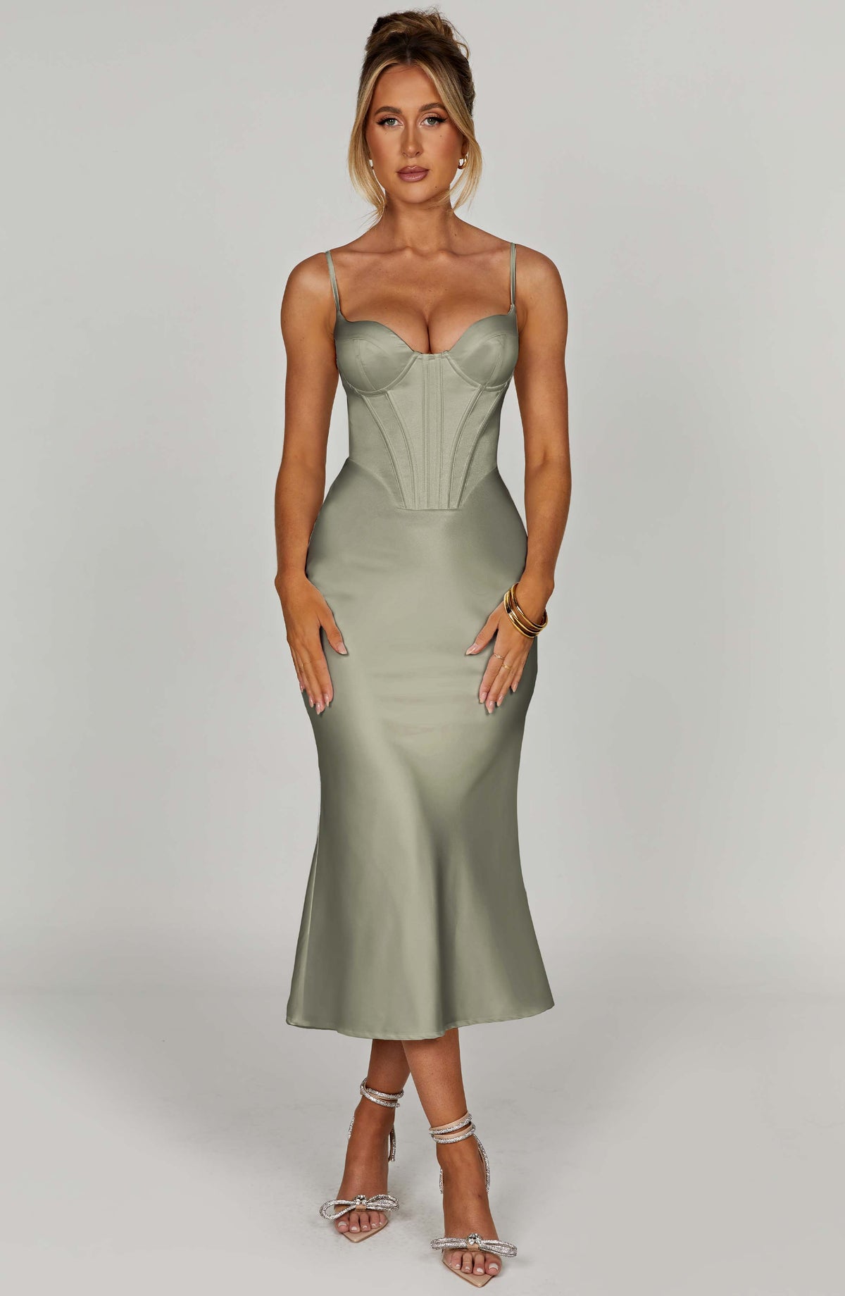 Farrah Midi Dress - Sage