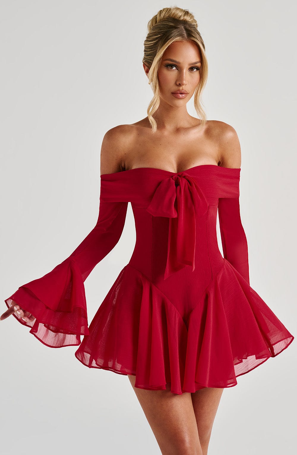 Nerissa Playsuit - Red